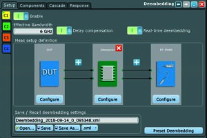 Bild 10: Setup-Dialog zur Definition eines Signalpfads für die Deembedding-Funktion. Bild 10: Setup-Dialog zur Definition eines Signalpfads für die Deembedding-Funktion.
