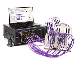 Bild 2: Eine PXI-Modulplattform kaskadiert mit mehreren PXI-Vektor-Netzwerkanalysator-Modulen, um bis zu 50 Ports in einem einzigen Gehäuse zu erhalten. Bild 2: Eine PXI-Modulplattform kaskadiert mit mehreren PXI-Vektor-Netzwerkanalysator-Modulen, um bis zu 50 Ports in einem einzigen Gehäuse zu erhalten.