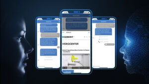 Typischer B2B-Servicedialog am Beispiel des Geberit AquaClean Dusch-WCs Mera mit Willkommensformel, Frage, Nachfrage, Antwort, Verweisen und Abschlussfrage bzgl. Servicequalität. Typischer B2B-Servicedialog am Beispiel des Geberit AquaClean Dusch-WCs Mera mit Willkommensformel, Frage, Nachfrage, Antwort, Verweisen und Abschlussfrage bzgl. Servicequalität.