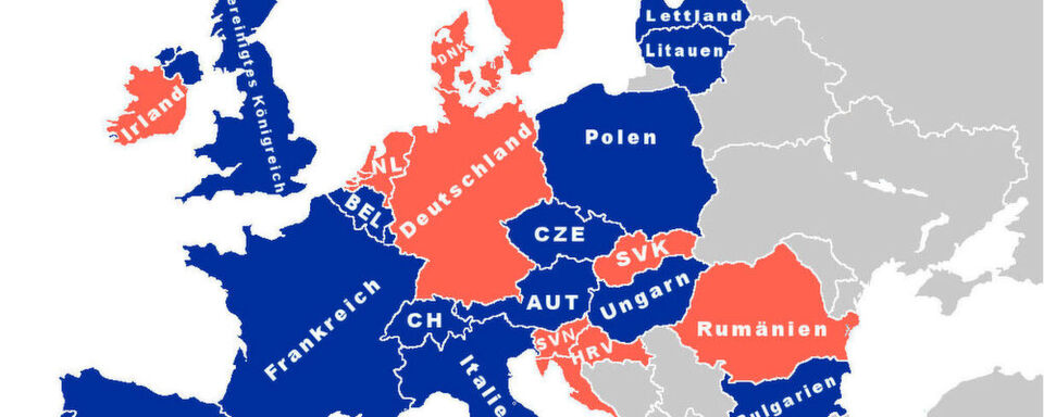 In den meisten europäischen Ländern ist der A1 im B integriert (Blau). Die Abweichler wie Deutschland, Niederlande oder Dänemark sind Rot markiert. In den meisten europäischen Ländern ist der A1 im B integriert (Blau). Die Abweichler wie Deutschland, Niederlande oder Dänemark sind Rot markiert.