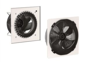 Bild 6: Unabhängig von den baulichen Gegebenheiten und der Einbausituation im Gehäuse erreichen die Ventilatoren mit dem Vorleitgitter (FlowGrid) Geräuschwerte, die mit dem Betrieb unter Labortestbedingungen vergleichbar sind. Bild 6: Unabhängig von den baulichen Gegebenheiten und der Einbausituation im Gehäuse erreichen die Ventilatoren mit dem Vorleitgitter (FlowGrid) Geräuschwerte, die mit dem Betrieb unter Labortestbedingungen vergleichbar sind.