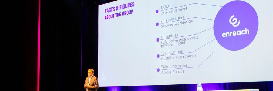 Aus Within Reach wird Enreach: Swyx-Geschäftsführer Dr. Ralf Ebbinghaus präsentierte den neuen Namen der Unternehmensgruppe, zu der Swyx gehört. Aus Within Reach wird Enreach: Swyx-Geschäftsführer Dr. Ralf Ebbinghaus präsentierte den neuen Namen der Unternehmensgruppe, zu der Swyx gehört.