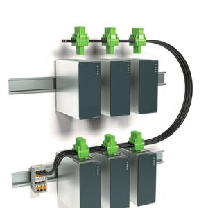 Bild 1: Leiterplatten-Steckverbinder und flexible Leiter ermöglichen die freie Anordnung von Geräten innerhalb eines Energiebus-Systems. Bild 1: Leiterplatten-Steckverbinder und flexible Leiter ermöglichen die freie Anordnung von Geräten innerhalb eines Energiebus-Systems.