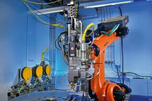 At Formnext, Fraunhofer ILT will be showing a new processing head that enables wire LMD in hybrid processes as part of the BMBF's ProLMD project. At Formnext, Fraunhofer ILT will be showing a new processing head that enables wire LMD in hybrid processes as part of the BMBF's ProLMD project.
