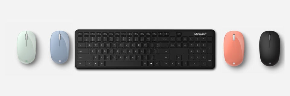 Neben dem schlanken Bluetooth Keyboard und den bunten Bluetooth-Mäusen stellt Microsoft ein ergonomisches Keyboard und eine ebensolche Maus vor. Neben dem schlanken Bluetooth Keyboard und den bunten Bluetooth-Mäusen stellt Microsoft ein ergonomisches Keyboard und eine ebensolche Maus vor.