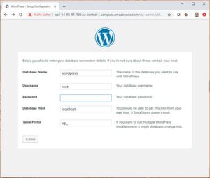 Im Rahmen des Setup-Prozesses von Wordpress erfolgt die Erstkonfiguration. Im Rahmen des Setup-Prozesses von Wordpress erfolgt die Erstkonfiguration.