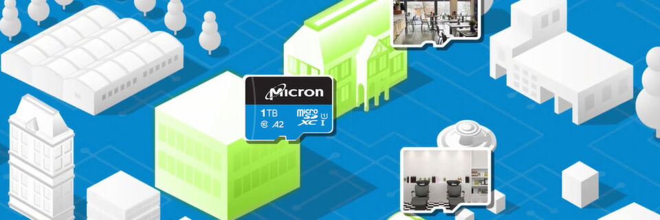 Einen Einsatzzweck der MicroSD-Card i300 sieht der Hersteller Micron in Videoüberwachungskameras mit Cloud-Management. Hier dient die Karte als lokaler Speicher mit einer Kapazität von bis zu 1 TB. Einen Einsatzzweck der MicroSD-Card i300 sieht der Hersteller Micron in Videoüberwachungskameras mit Cloud-Management. Hier dient die Karte als lokaler Speicher mit einer Kapazität von bis zu 1 TB.