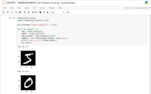 Mithilfe von Bildern, die handschriftlich niedergeschriebene Zahlen umfassen, trainieren wir das Machine-Learning-Modell. Mithilfe von Bildern, die handschriftlich niedergeschriebene Zahlen umfassen, trainieren wir das Machine-Learning-Modell.