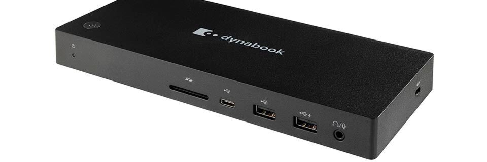 Das USB-Typ-C-Dock von Dynabook misst 23,4 x 8,4 x 3 Zentimeter. Das USB-Typ-C-Dock von Dynabook misst 23,4 x 8,4 x 3 Zentimeter.