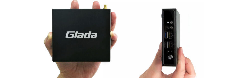 Mit Abmessungen von 117 x 107 x 30 mm ist der Giada DN73 gerade einmal handtellergroß. Der Mini-Rechner mit Android basiert auf dem ARM-SOC RK3328 von Rockchip, der für die Wiedergabe von 4K-Videos entwickelt wurde. Mit Abmessungen von 117 x 107 x 30 mm ist der Giada DN73 gerade einmal handtellergroß. Der Mini-Rechner mit Android basiert auf dem ARM-SOC RK3328 von Rockchip, der für die Wiedergabe von 4K-Videos entwickelt wurde.
