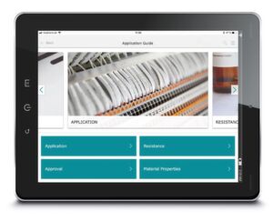 Bild 1: Der Einstieg in den Application Guide erfolgt über die vier Filterkriterien „Applikation“, „Beständigkeit“, „Zulassung“ und „Materialeigenschaften“. Bild 1: Der Einstieg in den Application Guide erfolgt über die vier Filterkriterien „Applikation“, „Beständigkeit“, „Zulassung“ und „Materialeigenschaften“.
