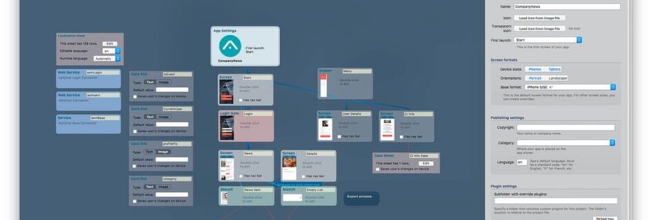 Die Project Map in ApiOMat ist der Sammelpunkt für alle Konfigurationsarbeiten an der Applikation. Die Project Map in ApiOMat ist der Sammelpunkt für alle Konfigurationsarbeiten an der Applikation.