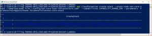Per CloudFormation-Vorlage wird die erforderliche Infrastruktur über die AWS CLI erstellt. Per CloudFormation-Vorlage wird die erforderliche Infrastruktur über die AWS CLI erstellt.