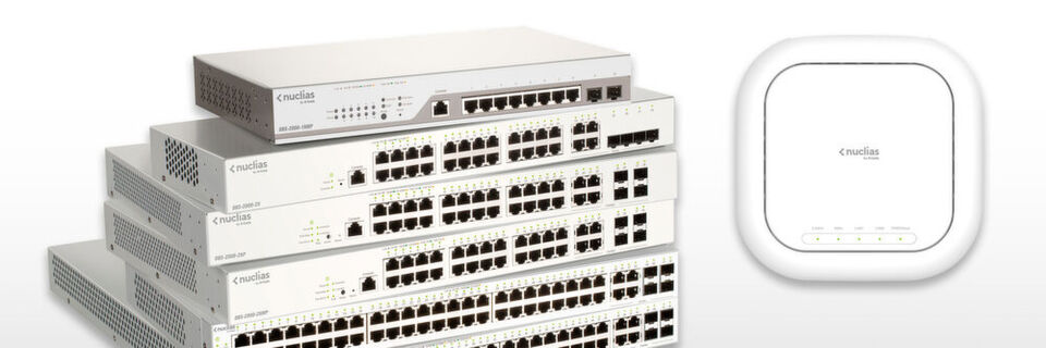 Die Switch-Serie DBS-2000 und der Indoor Access Point DBA-2820P von D-Link sind ab sofort verfügbar. Die Switch-Serie DBS-2000 und der Indoor Access Point DBA-2820P von D-Link sind ab sofort verfügbar.