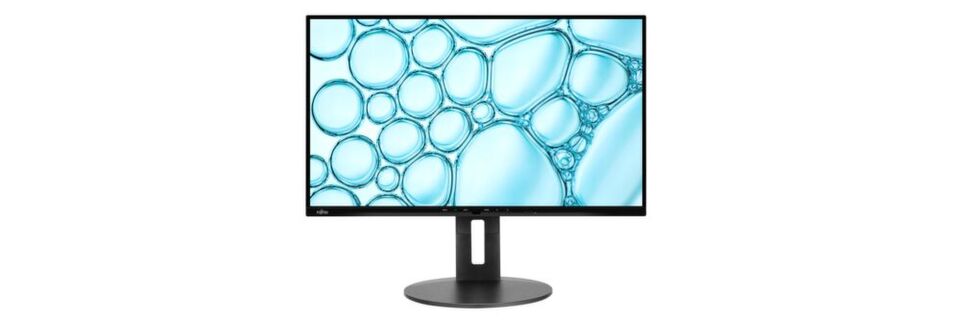 Der 27-Zoll-Monitor Fujitsu P27-9 TS QHD bietet eine eingebaute KVM-Funktion mit der sich zwei Rechner mit einem Keyboard und einer Maus bedienen lassen, die am Display angeschlossen sind. Der Monitor liefert eine Auflösung von 2.560 x 1.440 Pixel. Der 27-Zoll-Monitor Fujitsu P27-9 TS QHD bietet eine eingebaute KVM-Funktion mit der sich zwei Rechner mit einem Keyboard und einer Maus bedienen lassen, die am Display angeschlossen sind. Der Monitor liefert eine Auflösung von 2.560 x 1.440 Pixel.