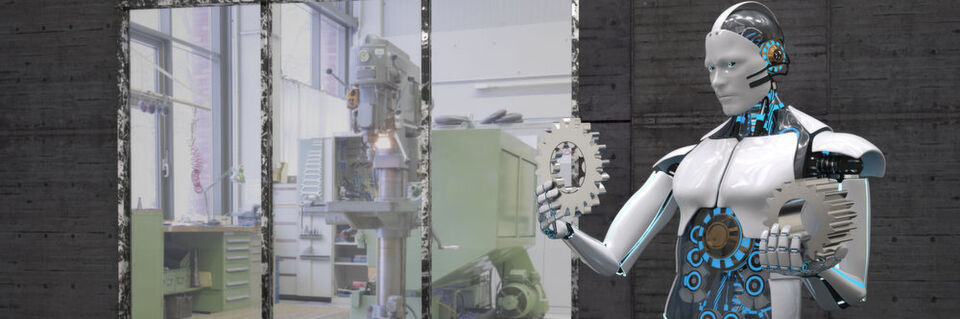 Roboter und Künstliche Intelligenzen übernehmen immer mehr Tätigkeiten. Roboter und Künstliche Intelligenzen übernehmen immer mehr Tätigkeiten.