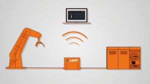 Bild 2: Die Predictive Maintenance Box ist so groß wie eine Zigarettenschachtel und wird in die zu überwachende Leitung eingeschleust. Für eine angeschlossene SPS ist sie nicht sichtbar. Bild 2: Die Predictive Maintenance Box ist so groß wie eine Zigarettenschachtel und wird in die zu überwachende Leitung eingeschleust. Für eine angeschlossene SPS ist sie nicht sichtbar.