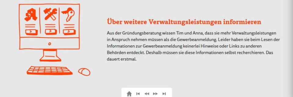 Teil der Gewerbeanmeldung: Hinweise oder Links zu anderen Behörden herausfinden Teil der Gewerbeanmeldung: Hinweise oder Links zu anderen Behörden herausfinden
