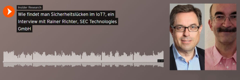 Oliver Schonschek im Gespräch mit Rainer Richter, SEC Technologies GmbH. Oliver Schonschek im Gespräch mit Rainer Richter, SEC Technologies GmbH.