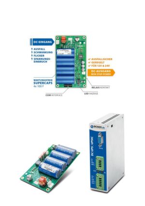 Bild 9. Für Anwendungen mit größerem Energiebedarf eignen sich modulare DC-USV-Systeme. Bicker Elektronik bietet neben Open-Frame-Lösungen auch modulare DIN-Rail-Versionen. Bild 9. Für Anwendungen mit größerem Energiebedarf eignen sich modulare DC-USV-Systeme. Bicker Elektronik bietet neben Open-Frame-Lösungen auch modulare DIN-Rail-Versionen.