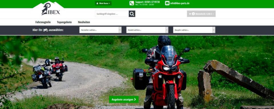 Der Dresdner Metallbaubetrieb Ibex GmbH baut seine Stellung als Lieferant von hochwertigem Motorradzubehör made in Germany aus und expandiert. Der Dresdner Metallbaubetrieb Ibex GmbH baut seine Stellung als Lieferant von hochwertigem Motorradzubehör made in Germany aus und expandiert.