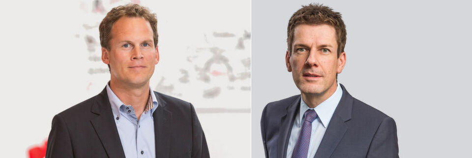 Mirco Krebs (l.), General Manager PC Group DACH bei Lenovo, hält die Transformation des Arbeitsplatzes für einen Schlüssel zur Digitalisierung. Dieter Stehle, General Manager Datacenter Group Germany, sieht IT künftig in der Rolle des agilen Dienstleisters für die Gesellschaft. Mirco Krebs (l.), General Manager PC Group DACH bei Lenovo, hält die Transformation des Arbeitsplatzes für einen Schlüssel zur Digitalisierung. Dieter Stehle, General Manager Datacenter Group Germany, sieht IT künftig in der Rolle des agilen Dienstleisters für die Gesellschaft.