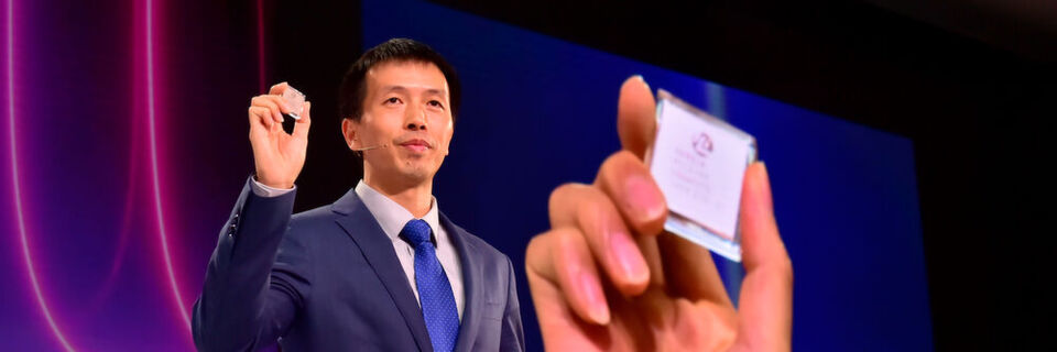 Peng Song, Präsident für Marketing- und Lösungen Netzbetreiber bei Huawei, stellt auf der Hausmesse in London die neuen Produkte vor. Peng Song, Präsident für Marketing- und Lösungen Netzbetreiber bei Huawei, stellt auf der Hausmesse in London die neuen Produkte vor.