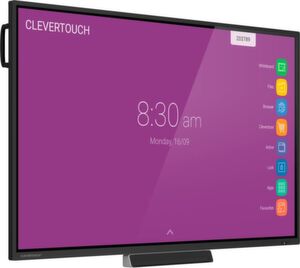Die günstigere Impact-Serie mit 4K-Auflösung stellt die Android-Oberfläche mit Full-HD-Auflösung dar. Der hier montierte NFC-Sensor ist optional. Er dient gleichzeitig als Stiftablage. Die günstigere Impact-Serie mit 4K-Auflösung stellt die Android-Oberfläche mit Full-HD-Auflösung dar. Der hier montierte NFC-Sensor ist optional. Er dient gleichzeitig als Stiftablage.