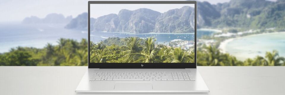Das neue Modell des HP Envy 17 ist durch schmalere Ränder um das Display kompakter und mit 2,73 kg knapp 100 Gramm leichter geworden als das Vorjahresmodell. Das neue Modell des HP Envy 17 ist durch schmalere Ränder um das Display kompakter und mit 2,73 kg knapp 100 Gramm leichter geworden als das Vorjahresmodell.