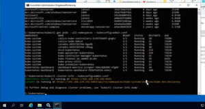Abbildung 7: So lässt sich die Verbindung zwischen Windows Server 2019 und Kubernetes testen. Abbildung 7: So lässt sich die Verbindung zwischen Windows Server 2019 und Kubernetes testen.
