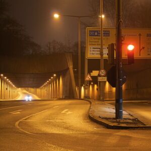 Der Schwanentunnel in Stuttgart bei Nacht. Der Schwanentunnel in Stuttgart bei Nacht.