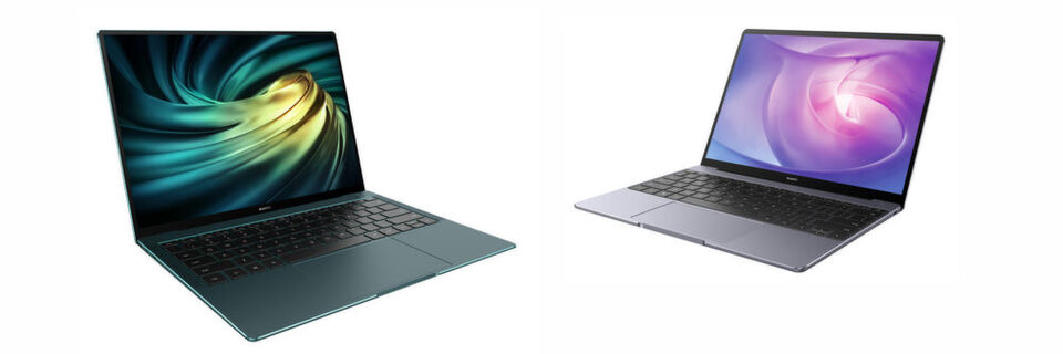 Schillernde Farben, superdünnes Gehäuse und fast kein Rahmen um das Display im 3:2-Format: So präsentieren sich das Matebook X Pro und das Matebook 13 von Huawei. Schillernde Farben, superdünnes Gehäuse und fast kein Rahmen um das Display im 3:2-Format: So präsentieren sich das Matebook X Pro und das Matebook 13 von Huawei.