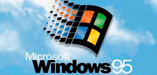 Der Startbildschirm von Windows 95. Der Startbildschirm von Windows 95.