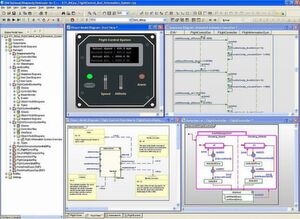 Bild 2: Visuelles Debuggen auf UML-Ebene. Laufzeitverhalten wie Objektverhalten und Objektkommunikation sind über animierte Sequence-Diagramme und Zustandsautomat nachvollziehbar. Bild 2: Visuelles Debuggen auf UML-Ebene. Laufzeitverhalten wie Objektverhalten und Objektkommunikation sind über animierte Sequence-Diagramme und Zustandsautomat nachvollziehbar.