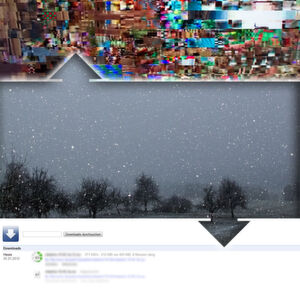 Während ein Schneesturm den TV-Empfang störte (oben) konnten wir mir knapp 400 KByte/s weitersurfen (unten). Während ein Schneesturm den TV-Empfang störte (oben) konnten wir mir knapp 400 KByte/s weitersurfen (unten).