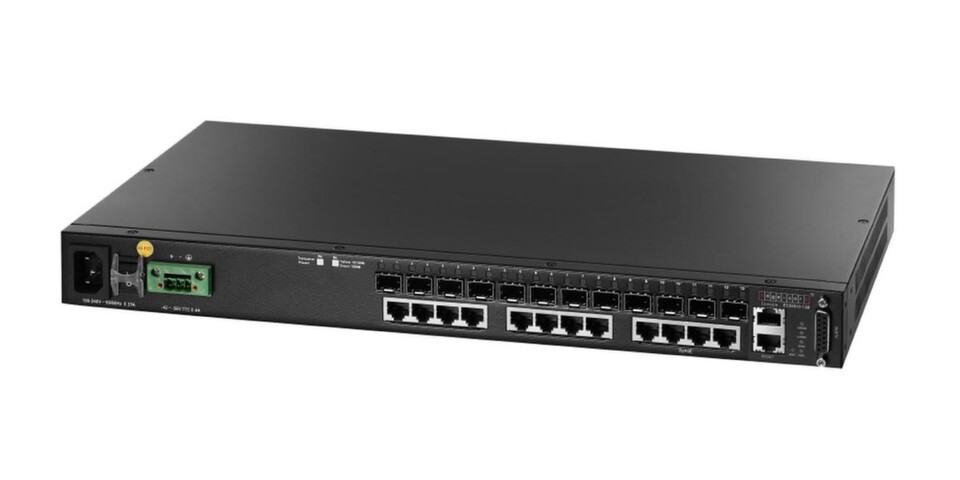 Der ECS4810-12M ist Edge-Core Networks’ jüngster L2-Gigabit-Switch für „Managed Converged Services“ über Carrier-Ethernet-Netzwerke. Der ECS4810-12M ist Edge-Core Networks’ jüngster L2-Gigabit-Switch für „Managed Converged Services“ über Carrier-Ethernet-Netzwerke.