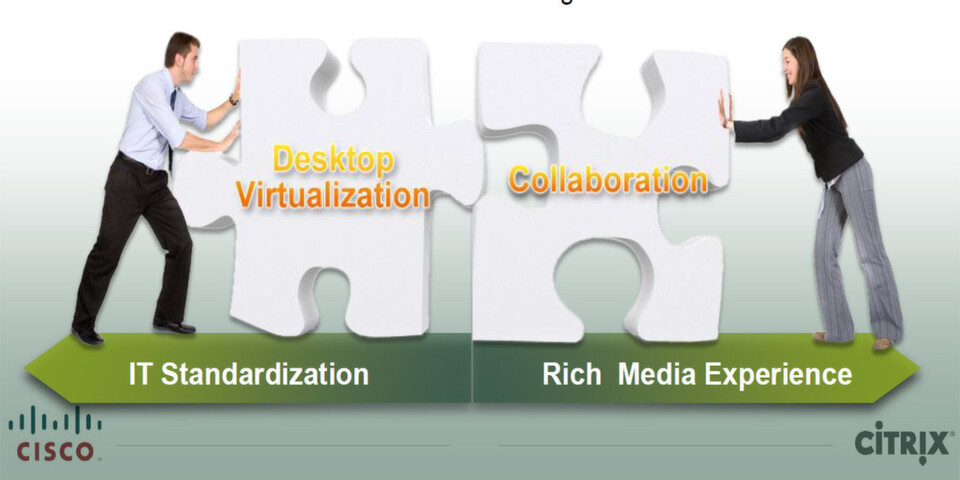 Als einer der wichtigsten Einschränkungen für die Virtualisierung von Clients galten bisher die Restriktionen bei Rich-Media und Collaboration. Mit Hilfe von Citrix- und Cisco-Technik sollen die letzten Barrieren für VDI und andere Formen der Client-Virtualisierung fallen. Als einer der wichtigsten Einschränkungen für die Virtualisierung von Clients galten bisher die Restriktionen bei Rich-Media und Collaboration. Mit Hilfe von Citrix- und Cisco-Technik sollen die letzten Barrieren für VDI und andere Formen der Client-Virtualisierung fallen.