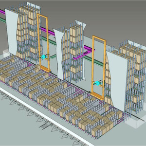 Im Warenausgangspuffer lassen sich Europaletten und Rollcontainer vor der Auslieferung zwischenpuffern. Einzelne Module können in unterschiedliche Temperaturbereiche eingeteilt werden.