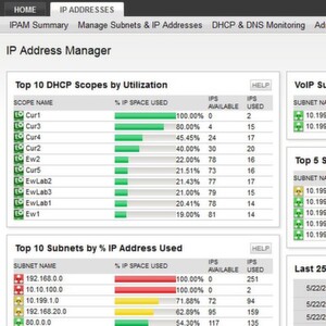 Im Dashboard des Solarwinds IP Address Manager 3.0 werden alle Daten konsolidiert.