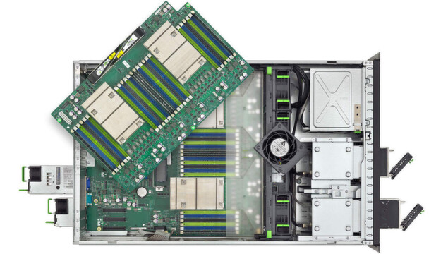 Die moduare Bauweise erlaubt beim Rack-Server Primergy RX500 S7 Zwei-Sockel- in Vier-Sockel-Systeme zu verwandeln.