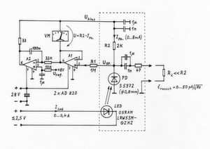 Bild 1: Kalibrierfreies, einstellbares Rauschnormal auf Basis einer beleuchteten Photodiode Bild 1: Kalibrierfreies, einstellbares Rauschnormal auf Basis einer beleuchteten Photodiode