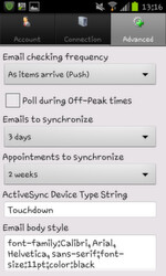 Novell ZENworks Mobile Management: innerhalb der virtuellen Maschine bildet das ActiveSync Device Touchdown von NitroDesk verschiedene Kommunikationsfunktionen ab. Hier einige Beispiele.