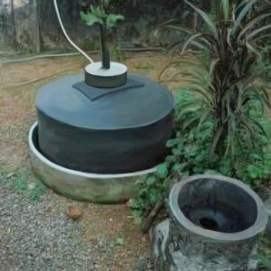 A typical biogas plant in India