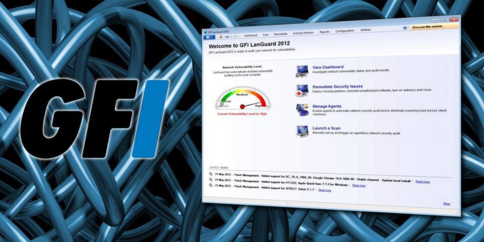 GFI LanGuard 2012 vereint drei Sicherheits-Tools in einer Lösung: Patch-Management, Schwachstellen-Analyse und Netzwerk-Audits für Hard- und Software. GFI LanGuard 2012 vereint drei Sicherheits-Tools in einer Lösung: Patch-Management, Schwachstellen-Analyse und Netzwerk-Audits für Hard- und Software.
