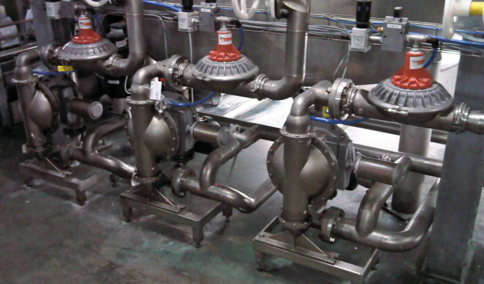 Air-operated double-diaphragm (AODD) pumps have only a few wetted parts and are driven by compressed air rather than an electric motor. Air-operated double-diaphragm (AODD) pumps have only a few wetted parts and are driven by compressed air rather than an electric motor.