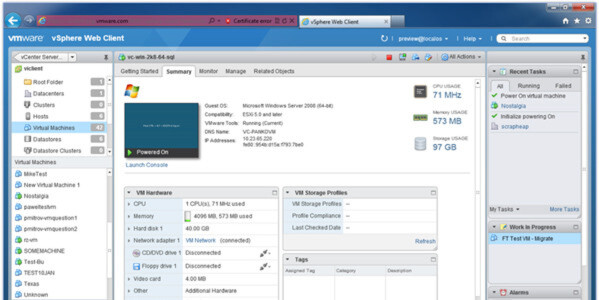VMware erweitert mit vSphere das Leistungsspektrum für KMUs. VMware erweitert mit vSphere das Leistungsspektrum für KMUs.