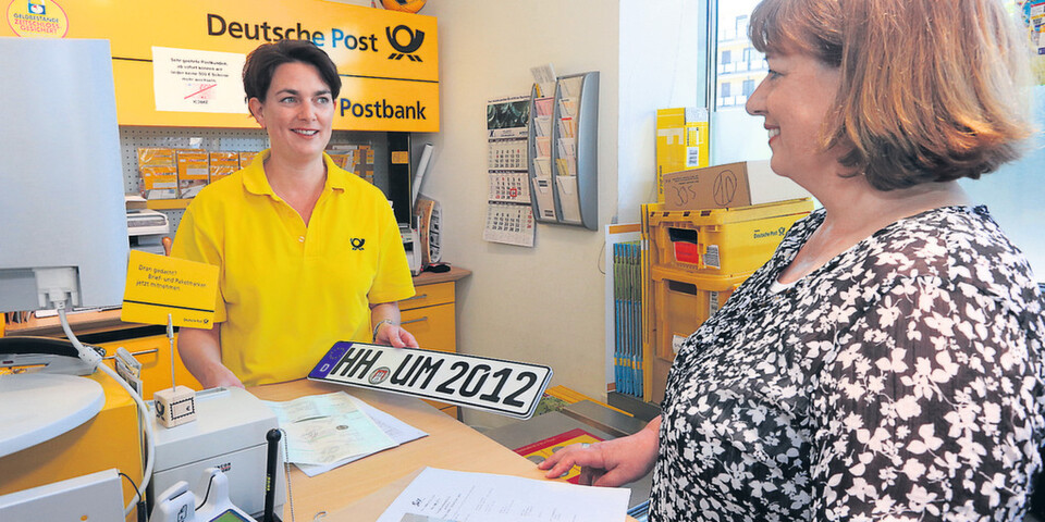 Kfz-Kennzeichen gibt's künftig bei der Post Kfz-Kennzeichen gibt's künftig bei der Post