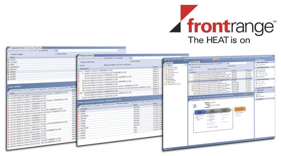Patch-Management-Funktionen direkt ins Desktop- und Server-Management integriert liefert Frontrange Advanced Patch Management für DSM. Administratoren können so für mehr Sicherheit sorgen, ohne deutlich mehr Aufwand zu haben. Patch-Management-Funktionen direkt ins Desktop- und Server-Management integriert liefert Frontrange Advanced Patch Management für DSM. Administratoren können so für mehr Sicherheit sorgen, ohne deutlich mehr Aufwand zu haben.