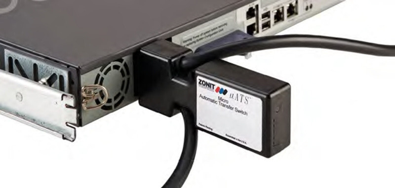 Auch die platzsparenden 1-Port-Variante des Zonit Micro-Transfer-Switch bietet Ausfallschutz und redundante Stromversorgung. Auch die platzsparenden 1-Port-Variante des Zonit Micro-Transfer-Switch bietet Ausfallschutz und redundante Stromversorgung.