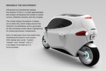 Das C1 von Lit Motors: zwei Gyroskope sorgen dafür, dass der elektrische Zweiradkabinenroller nicht umfallen kann - auch nicht bei einem Unfall